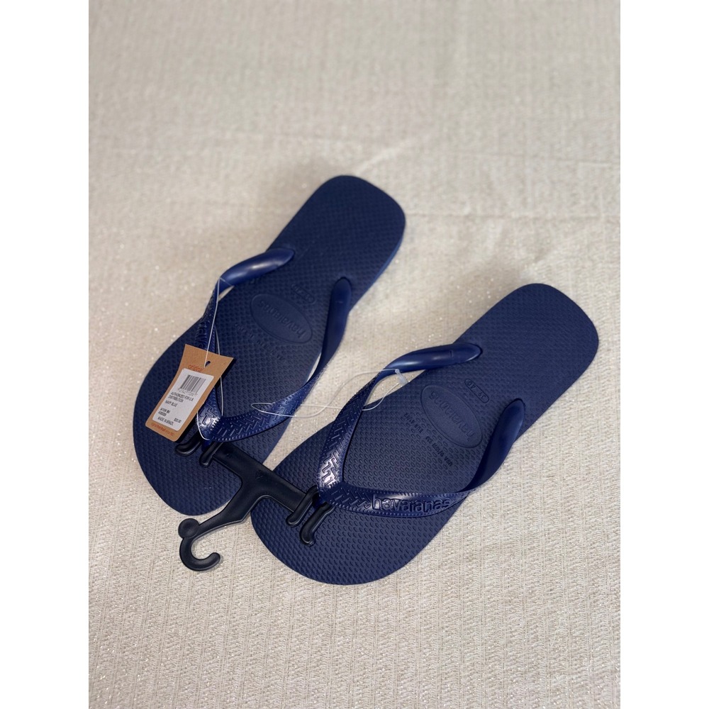 Havaianas Top Flip Flops 9 / 10 Navy Blue New Rubber Thong Sandals beach cruise